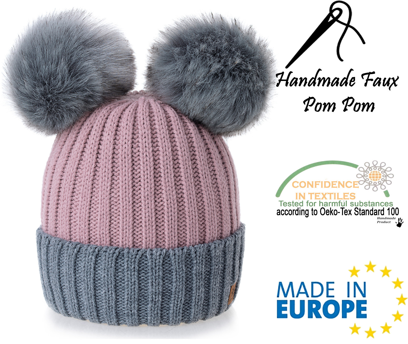 Kids Children Knitted Beanie Hat Hats 