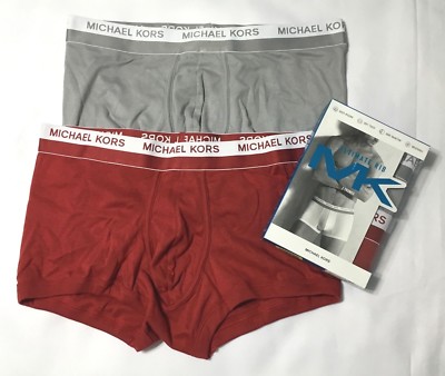 Michael Kors Men's Underwear Ultimate Rib 2 Pack Trunks Soft Touch M L XL 