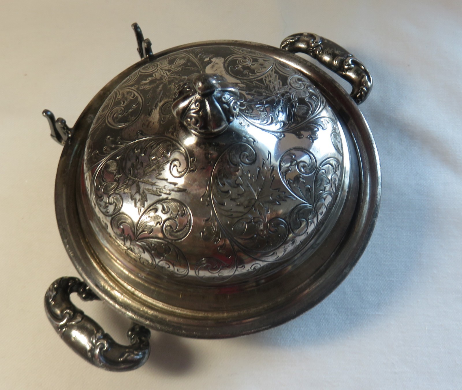 Silver Plate Butter Dish Glass Insert Toronto Standard Co.