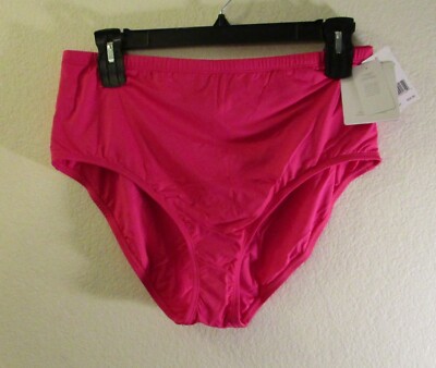 NWT La Blanca Womens Plus Size Island Goddess High Waist Bikini Bottom 20W Pink