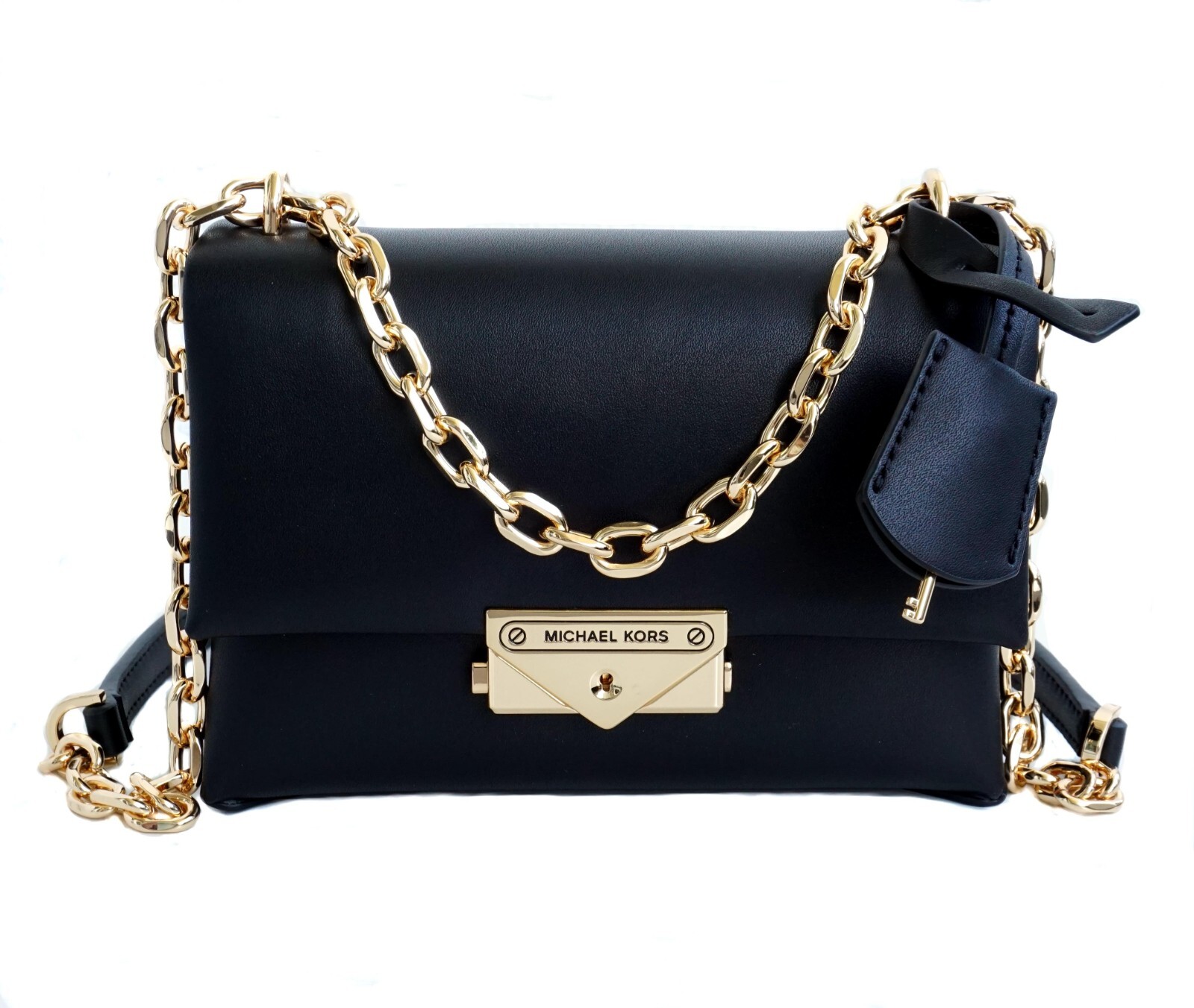 Женская сумка Michael Kors через плечо Cece Sm Conv с клапаном через плечо Черная Новая