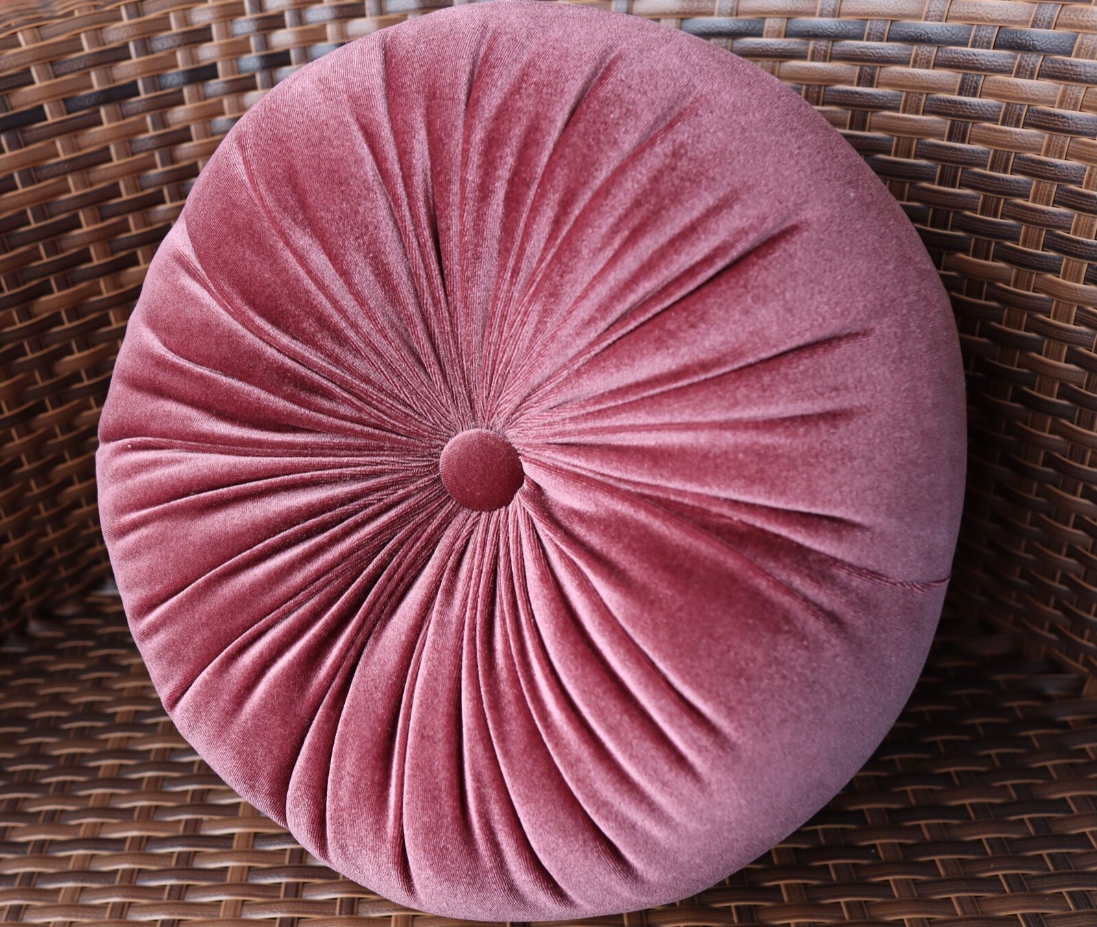 Round velvet throw pillows 12 mauve eBay