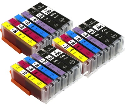 18P PGI280 CLI281 XXL Printer Ink Tank Set for Canon TS9120 TS8120 TS8220 TS8320