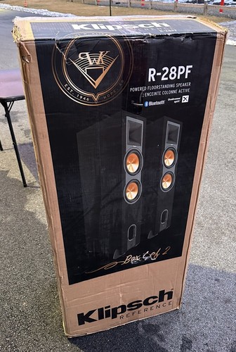 Klipsch Reference R-28PF Floorstanding Speakers, Black, Pair