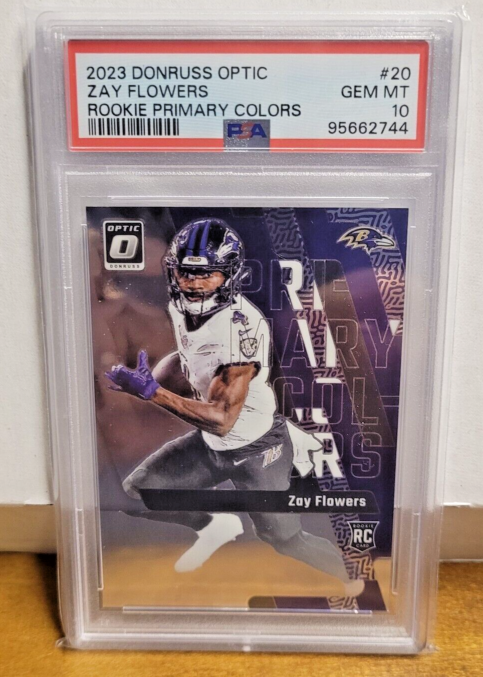 Rao⭐︎ Zay Flowers PSA 10 2023 Donruss Optic 20 Rookie Primary