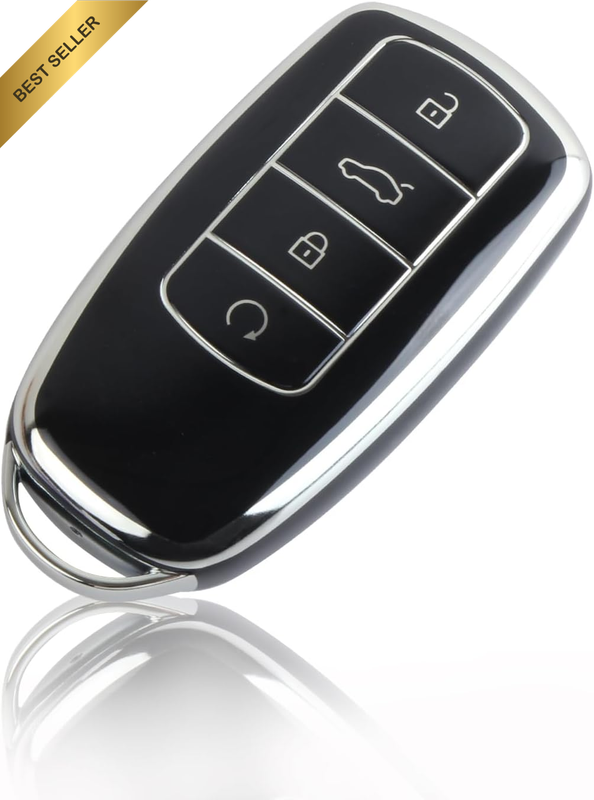 Car Smart Key Fob Case, TPU Key Fob Cover for Chery Omoda 5 and Tiggo 8 Pro (Bla