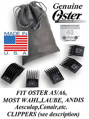OSTER A5 Attachment Guide 5 Comb SET&CryogenX 40 Blade*Fit A6,Most Wahl Clipper