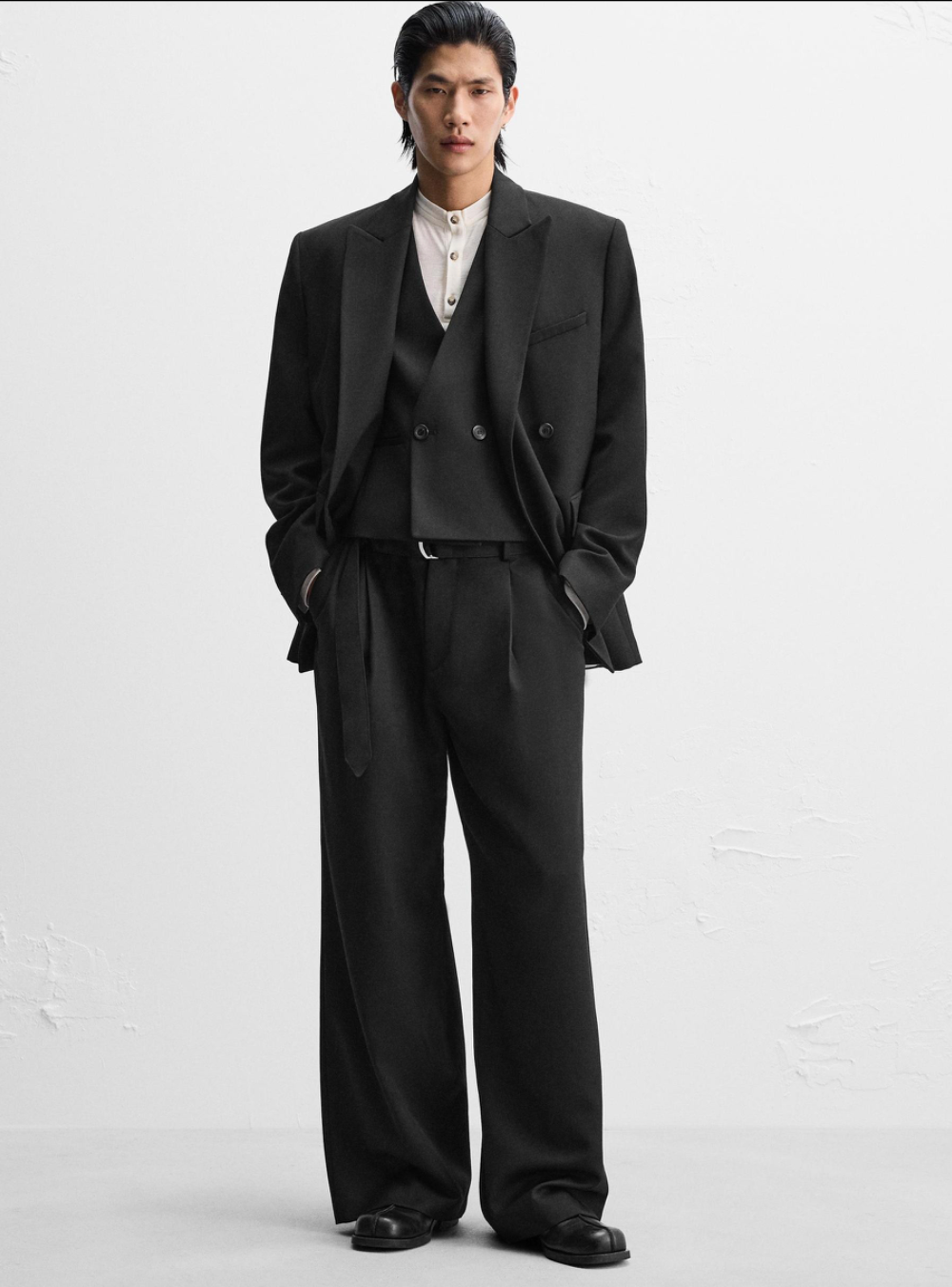 ZARA NANUSHKA スーツパンツ NEW ZARA x Nanushka SUIT PANTS MEN 32 Slacks Black Trousers
