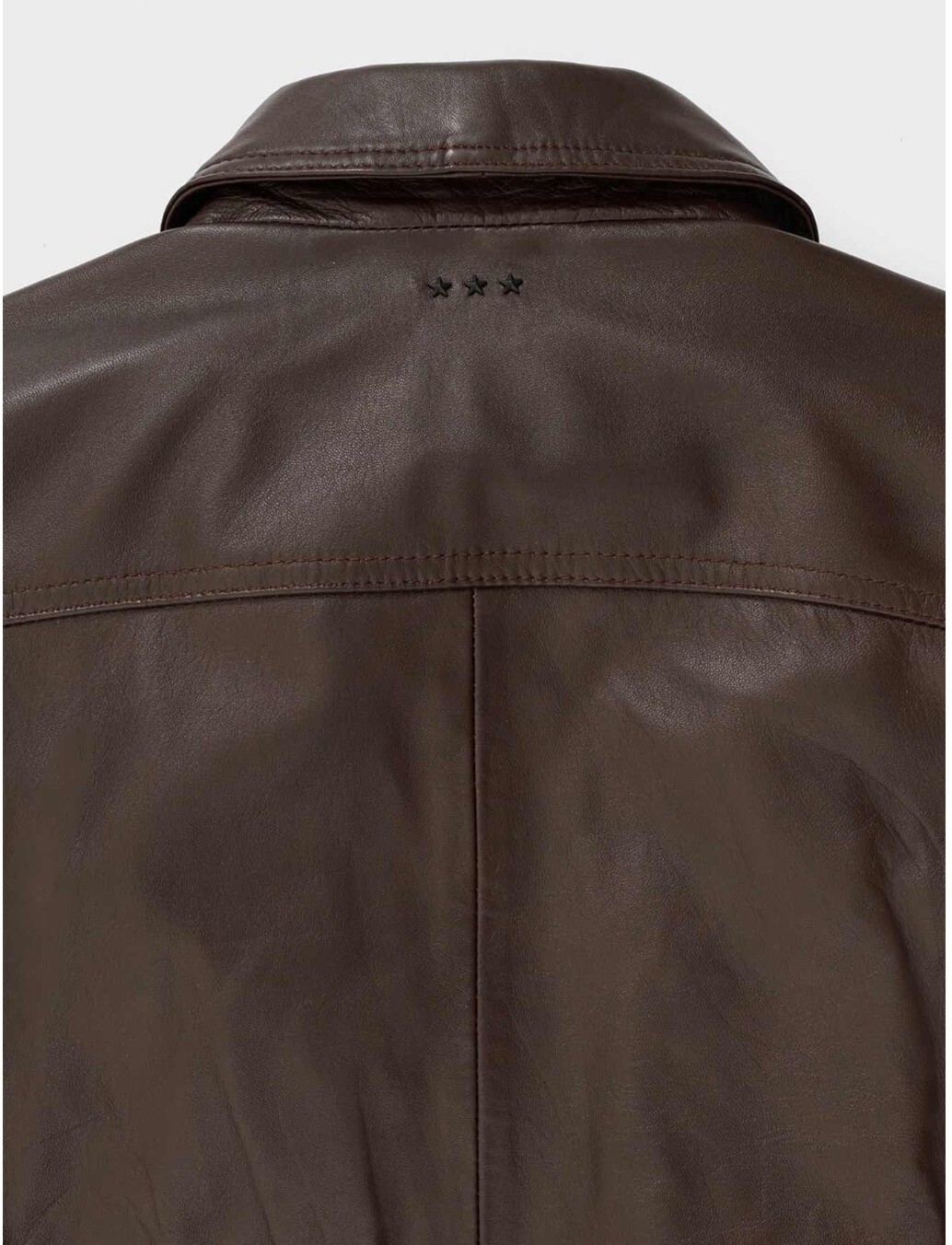 Pre-owned John Varvatos Star Usa Men's Leather Trucker Jacket Msrp $698 In Brown