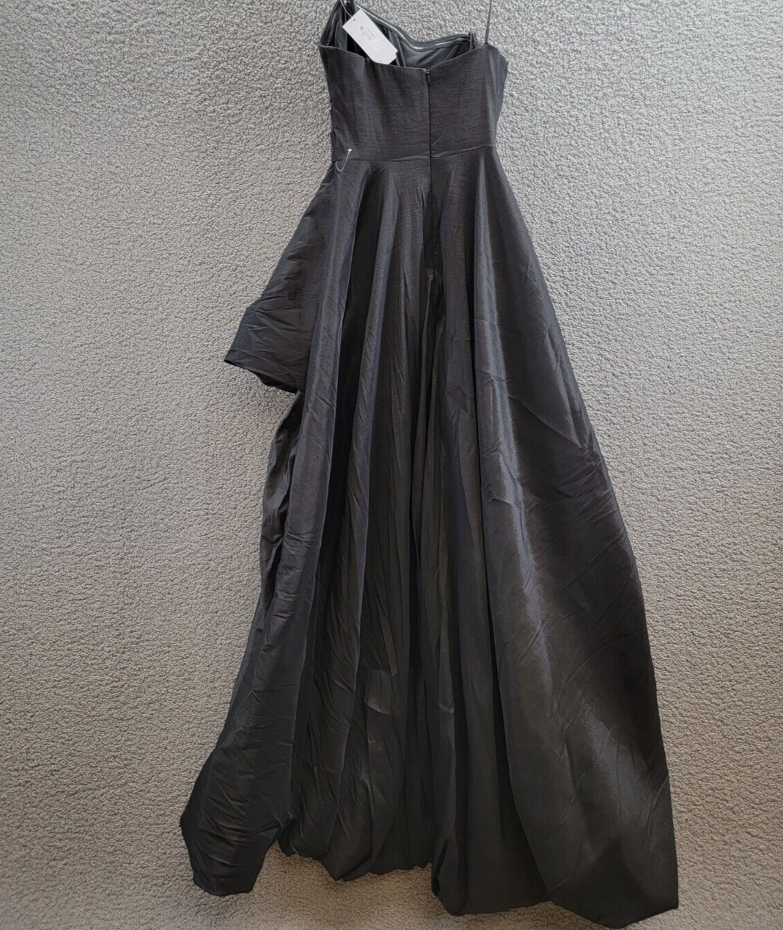 Blondie Nites Strapless High-Low Gown Juniors' 1 Black Sweetheart Neck Back Zip - Picture 10 of 16