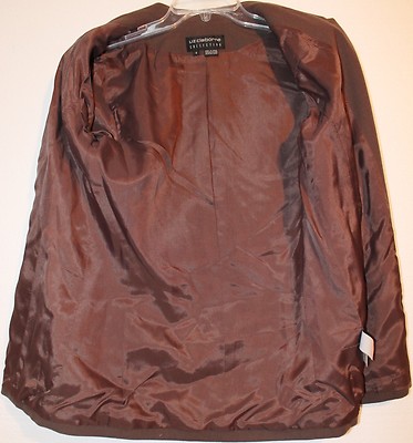 Liz Claiborne Collection Lined Dress Jacket Taupe Womens Size 6