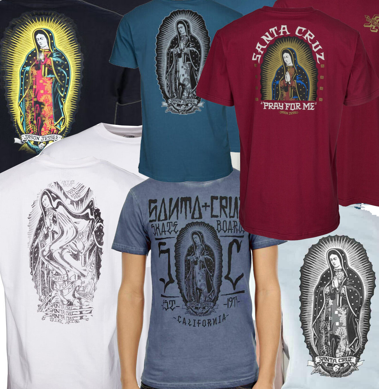 SANTA CRUZ Jason Jessee Guadalupe- Skateboard Tee Shirt SANTA CRUZ Jason Jessee Guadalupe- Skateboard Tee Shirt