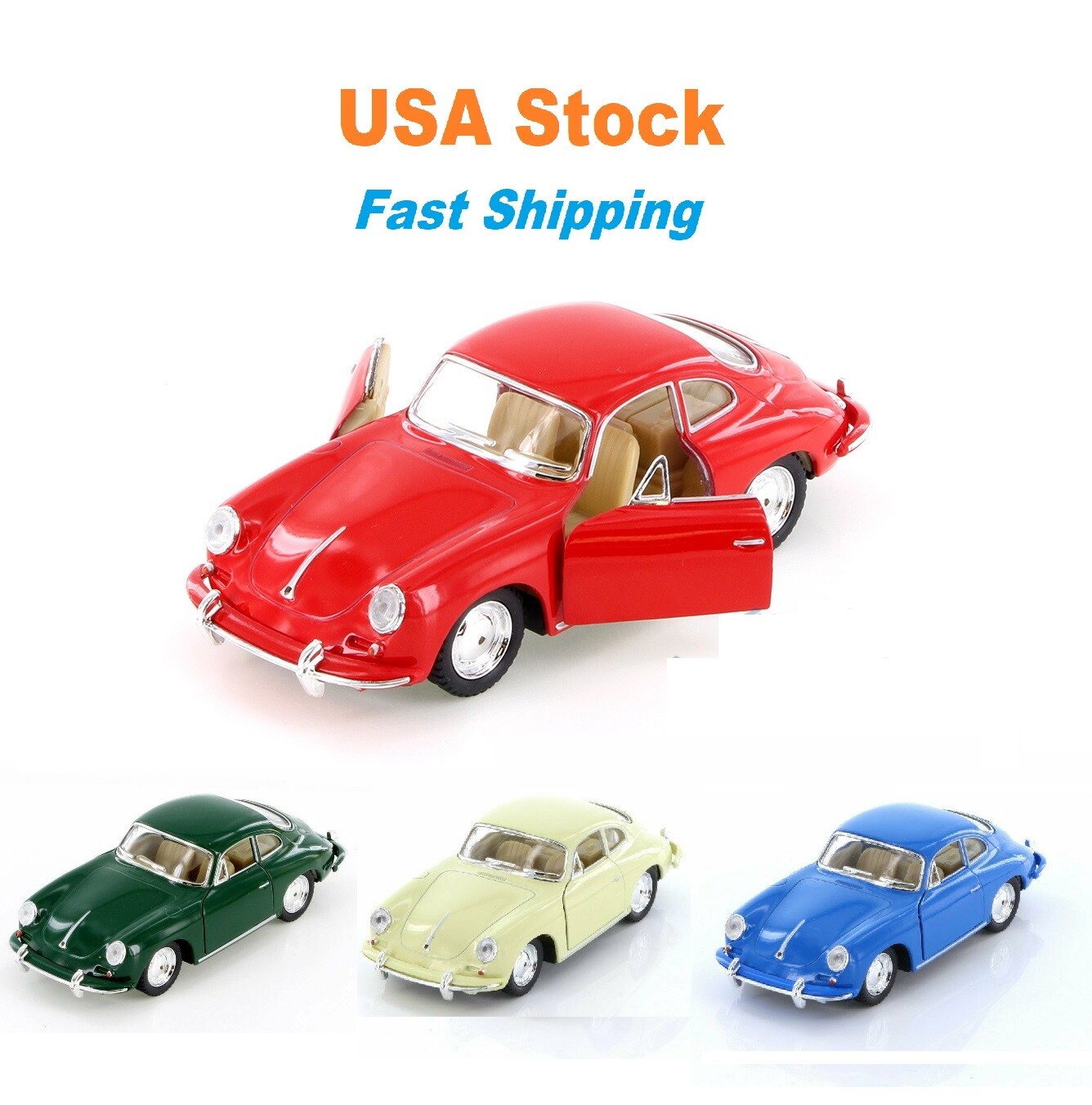 Porsche 356 B Carrera 2 Hard Top Kinsmart Diecast Model Toy Porsche 356 B Carrera 2 Hard Top Kinsmart Diecast Model Toy
