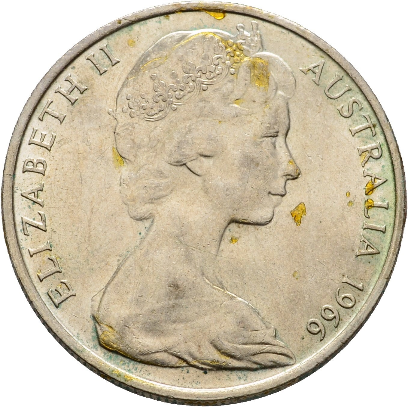 オーストラリア　1966年　銀銀メダル オーストラリア Australia エリザベス2世 50セント銀貨 1966年