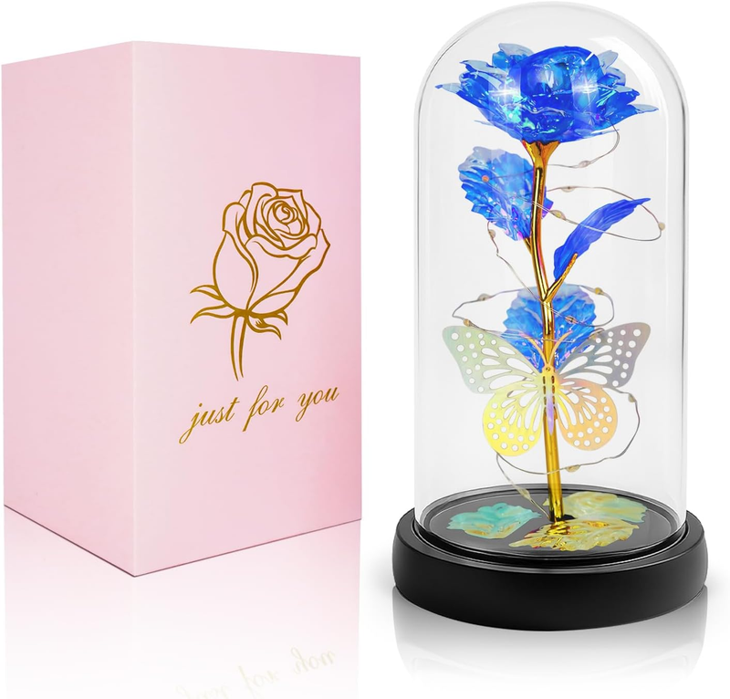 Forever Rose Flower Lamp for Women, Preserved Rose Her, Romantic Birthday Gift,