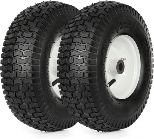 Turf Tire With Rim, 2 Ply Tubeless, Set Of 2