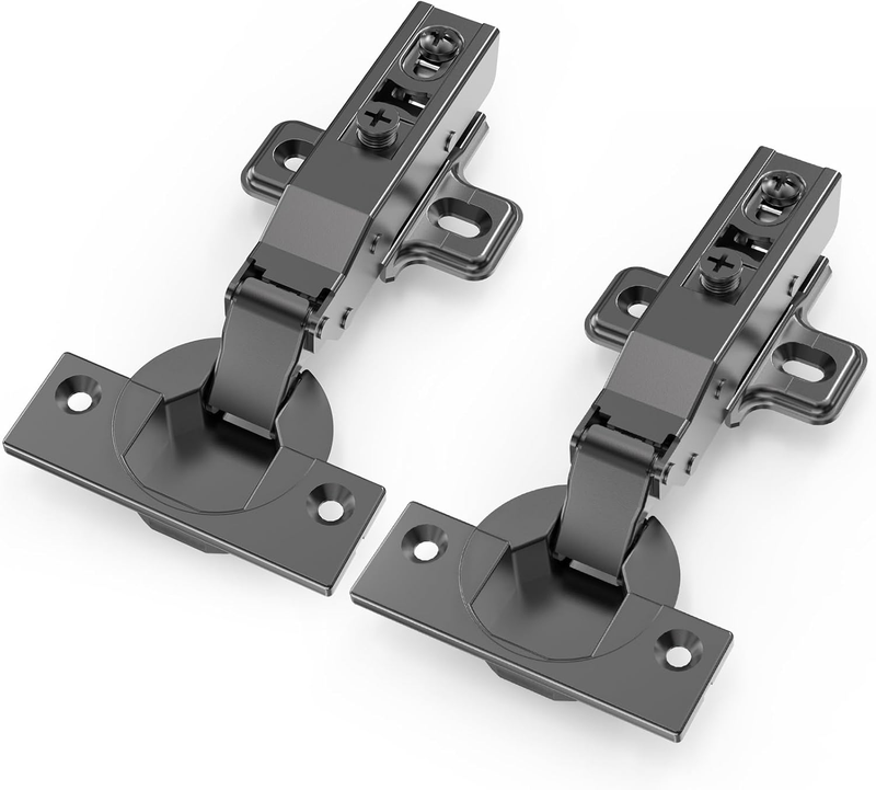 10 PCS Full Overlay 3/4 Inch Overlay Soft Close Hinges, Clip on Plate, 105 Degre