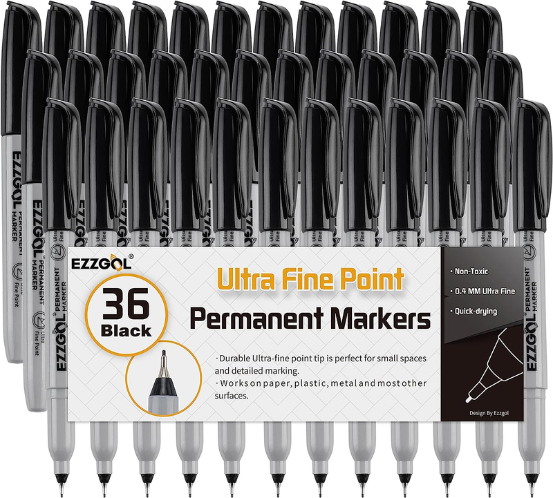 Ultra Fine Permanent Marker, 36 Pack Ultra Fine Point Black 