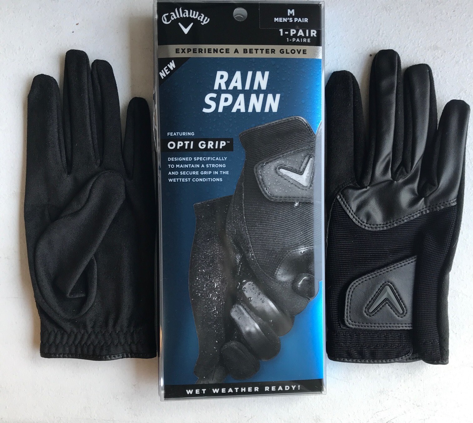 New Callaway Rain Spann Golf Gloves Pair Pick Size SAME DAY