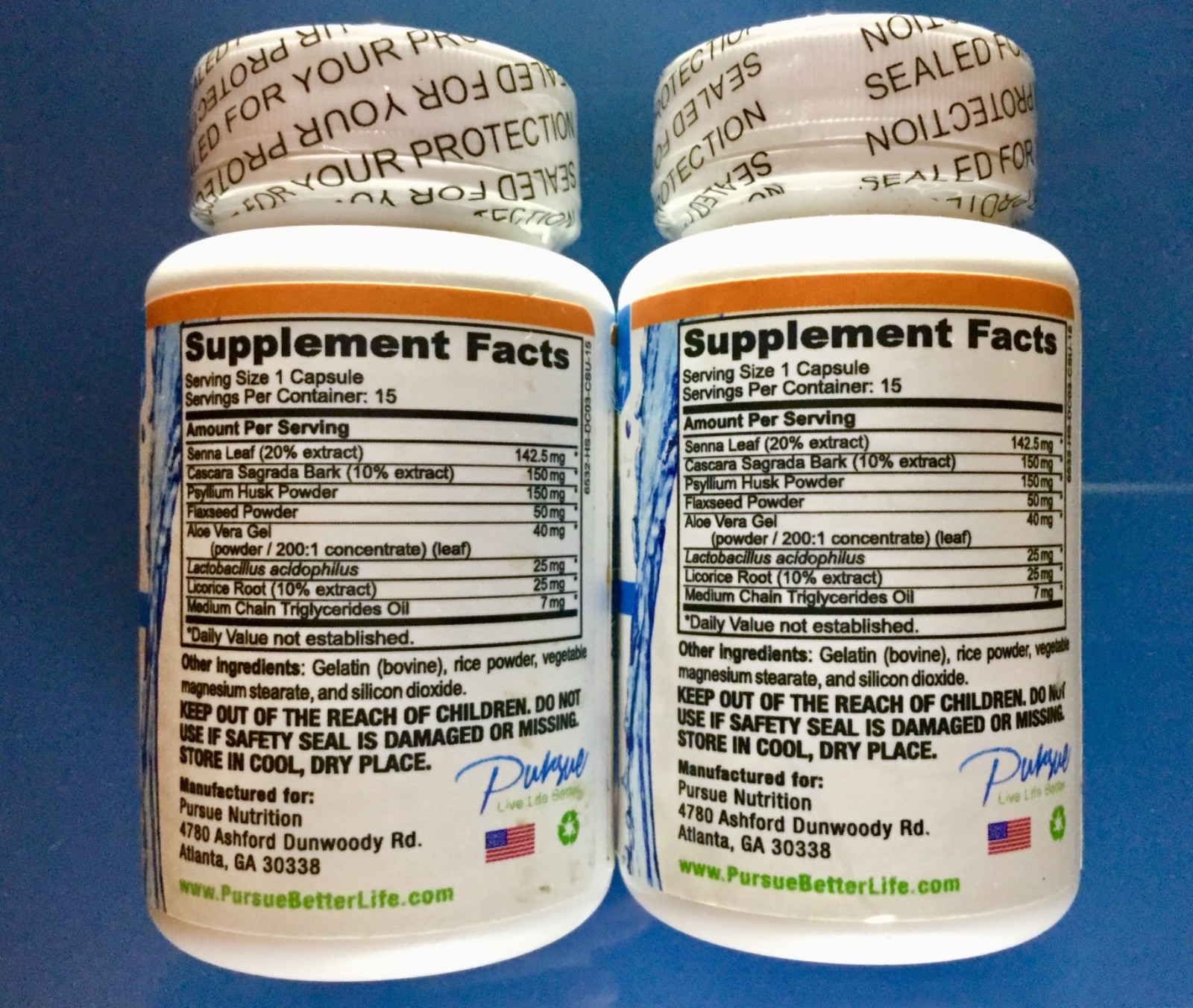 (2-Pack) Persue Nutrition FLUSH digestive cleanse 30 capsules total. exp.04/2019