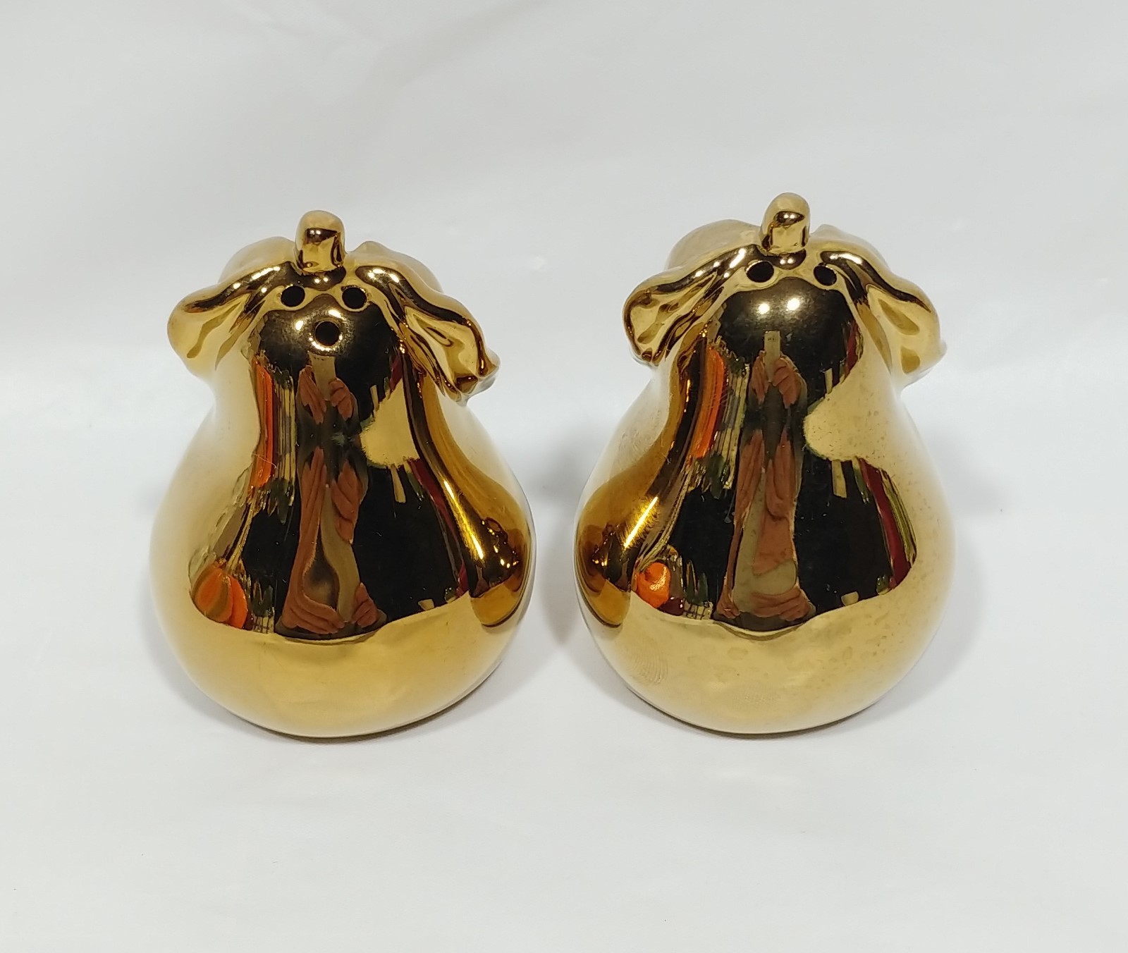 W S China Gold Pear Salt & Pepper Shaker Setn - Rare!