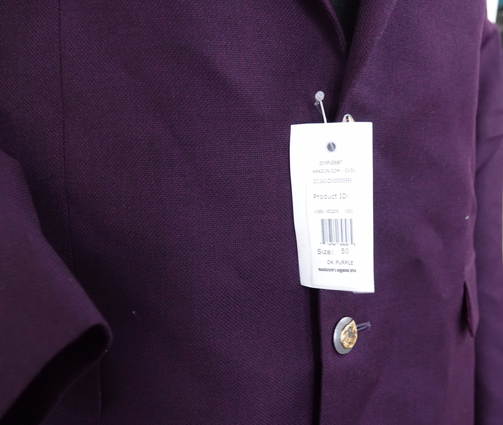 Pre-owned Versace Men's Collection Notch Lapel Purple Sport Coat Blazer Jacket,us 40,44,46