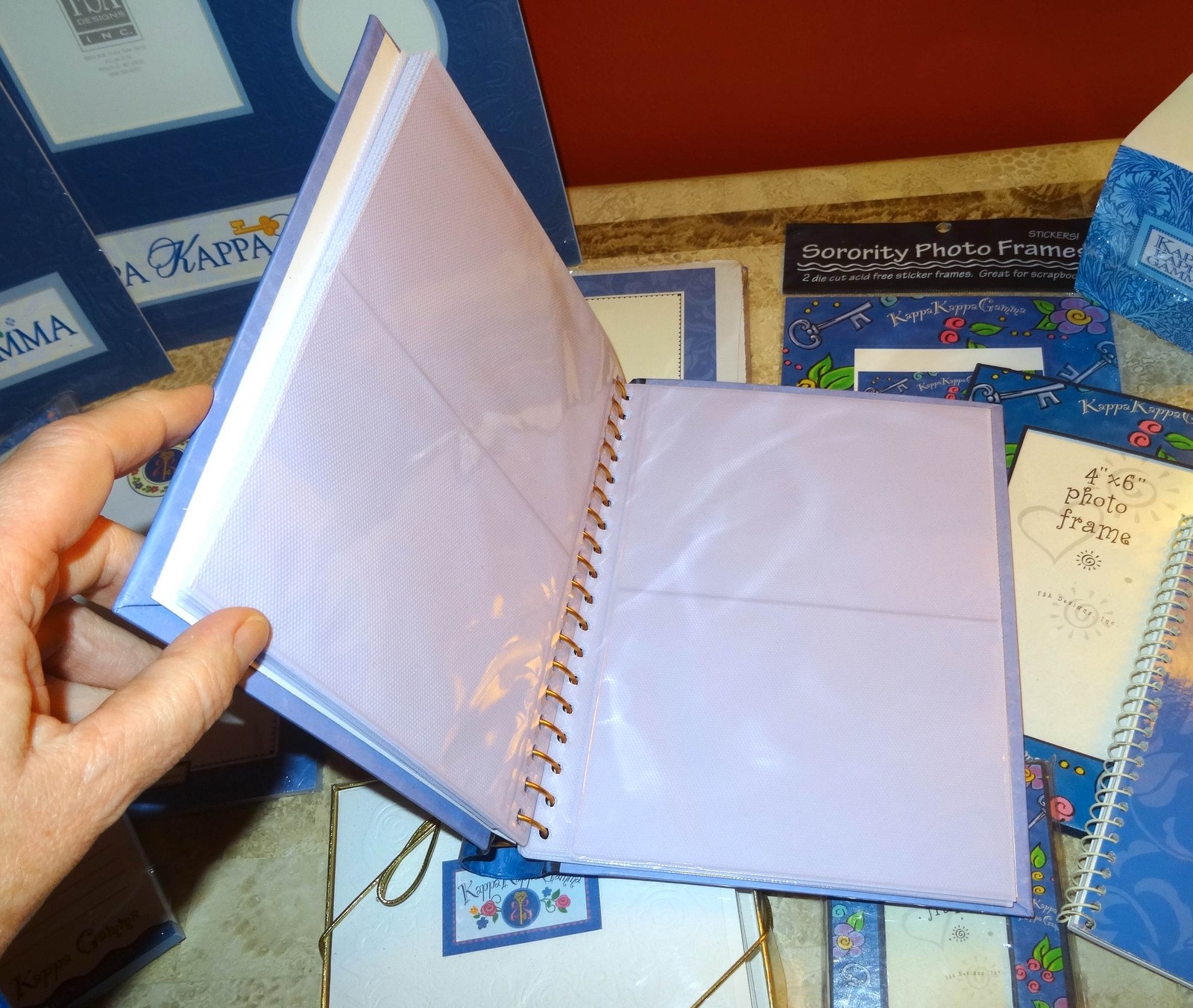 15 Kappa Kappa Gamma items-photo album, mats, address book, stationery, stickers
