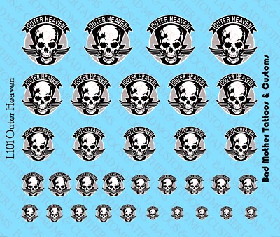 Custom Metal Gear Solid Outer Heaven Logo Waterslide Decals for Action Figures