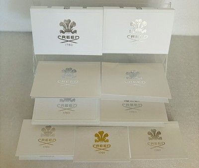 9 CREED PERFUME SAMPLES VIALS 6 AVENTUS 1 QUEEN OF SILK 1 DELPHINUS 1 CENTAURUS