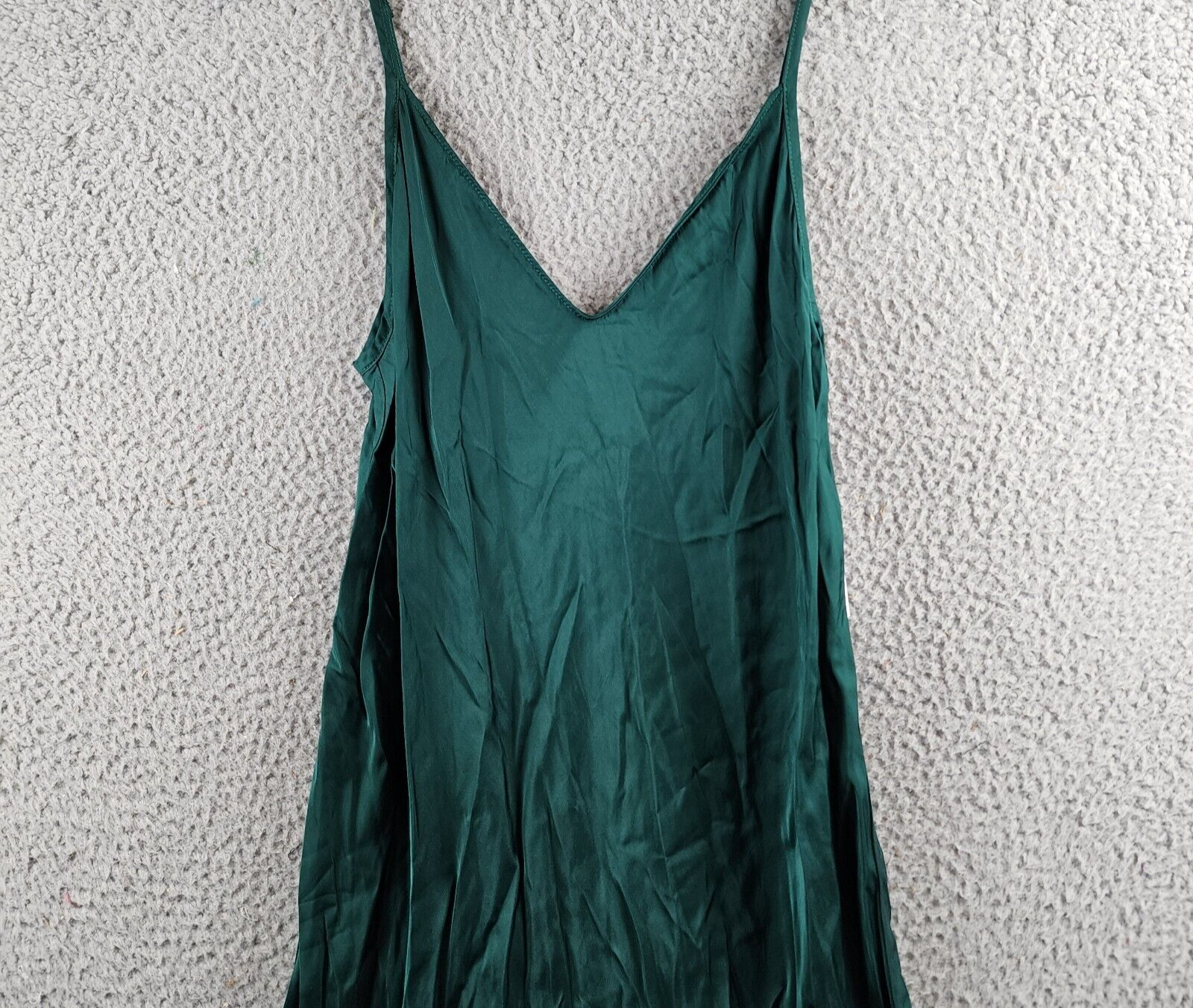 Velvet by Graham & Spencer Poppy Slip Dress Women's L Fern Green V-Neck Pullover - Picture 3 of 13