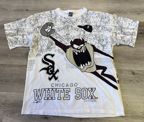 ウェア 90s vintage white Sox size:XL Vintage Chicago White Sox Shirt XL Looney Tunes TAZ ALL OVER
