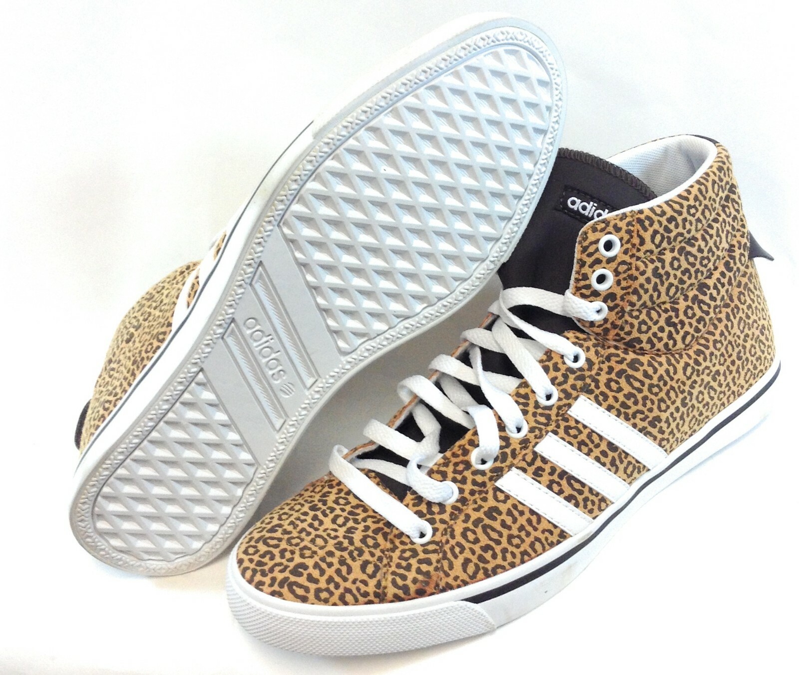 Womens Adidas BBPark Mid Neo F38693 Tan Brown Animal Print Sneakers Shoes |  eBay UK