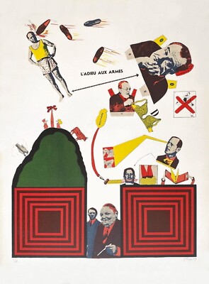 Antonio SEGUI L'adieu aux armes 1969 lithographie signée