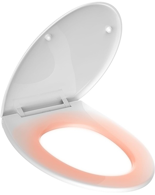 LEIVI Heated Toilet Seat with Built-in Side Control, Lid and
