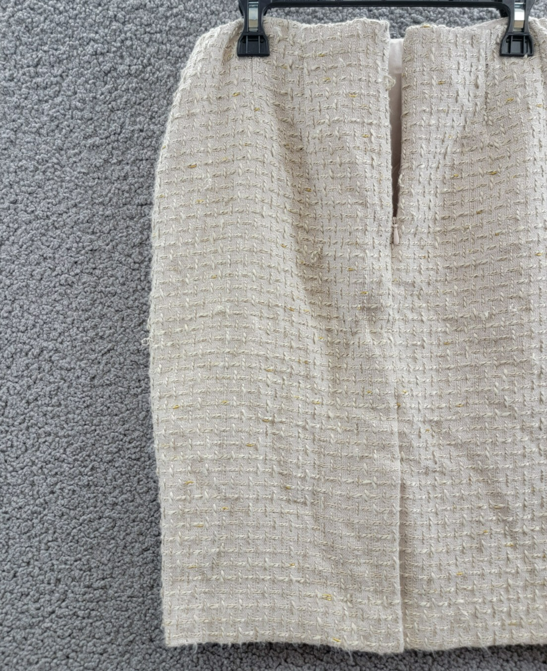 Calvin Klein Petite Tonal Tweed Pencil Skirt Women's 4P Nomad Multi Back Zip - Picture 12 of 16