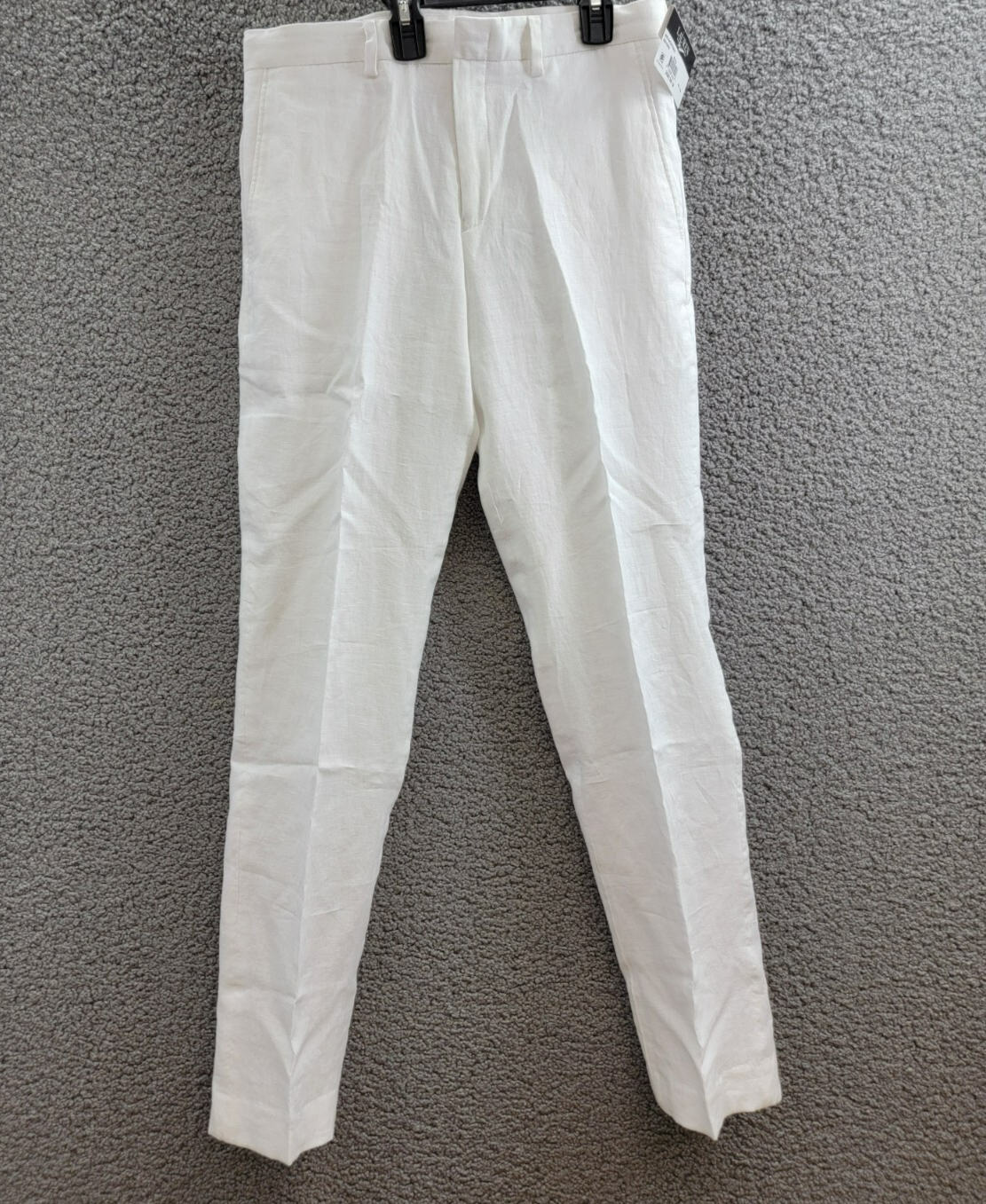 Lauren Ralph Lauren Straight Leg Linen Dress Pants Big Boys 20R White Hook & Bar - Picture 2 of 17