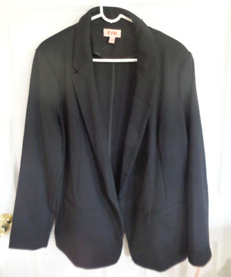 NWT - EVRI Women's - Black - Open Front - Blazer Jacket - Size 1X