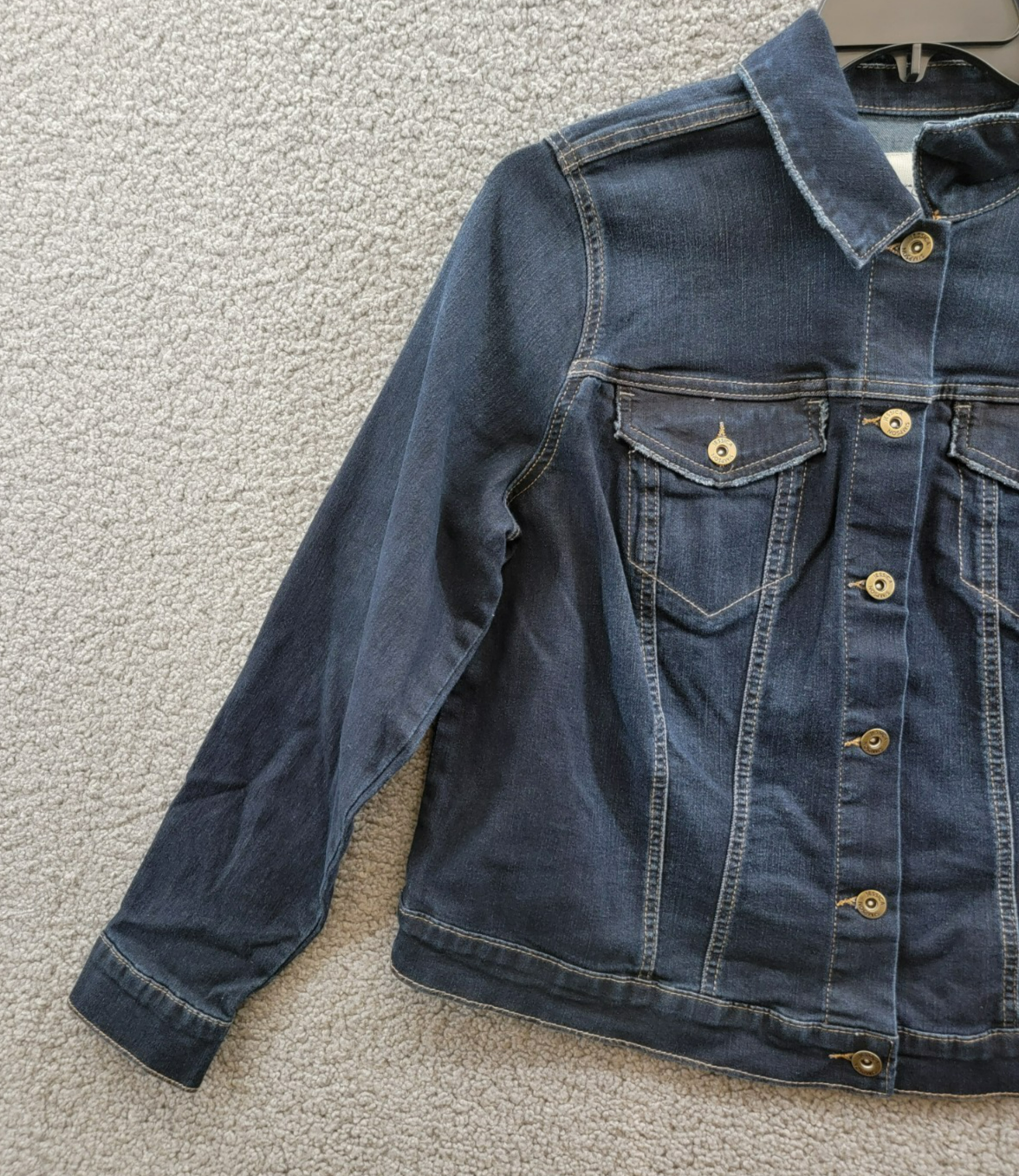 Jessica Simpson Trendy Plus Size Pixie Long Sleeve Denim Jacket Women's 1X Sevy - Picture 5 of 19
