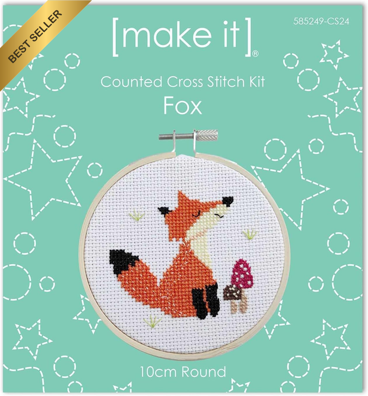 Cross Stitch Kit 4-Inch round - Fox