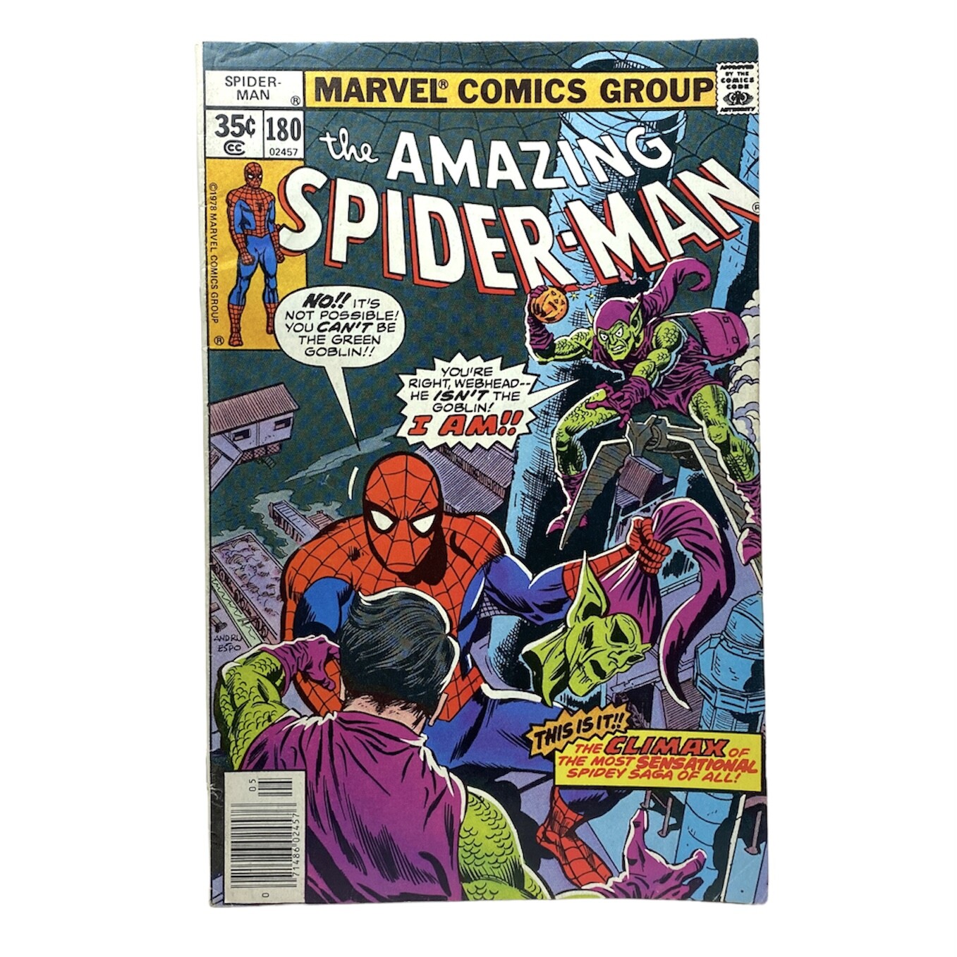The Amazing Spider-Man Vol. 1 No. 180 May, 1978 Marvel