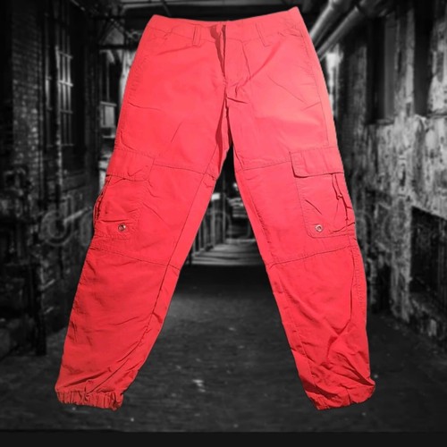 ★SCULPTOR★ Wide Paratrooper Cargo Pants Coral Red SC22A455 $_12.JPG?set_id=880000500F