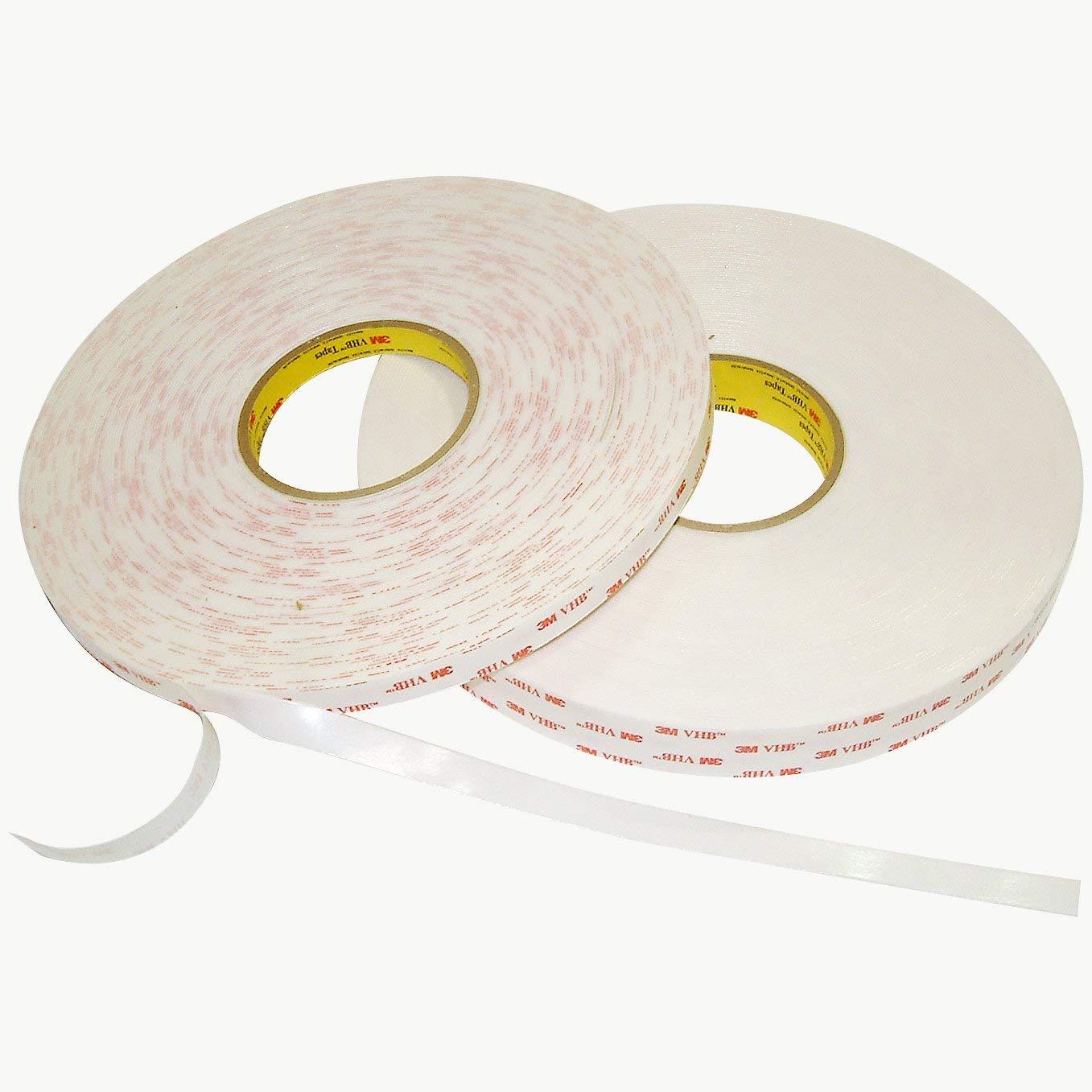 3M VHB Double Sided Adhesive Tape 4950 White Industrial Grade 1 Inch x 5yd 