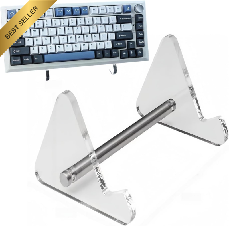 1 Pcs 1 Tier Transparent Keyboard Stand,Clear Mechanical Keyboard Holder Storage