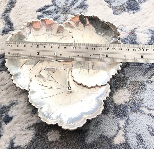 Reed & Barton Sterling Silver Flowered Plate Dish #X101, 7”