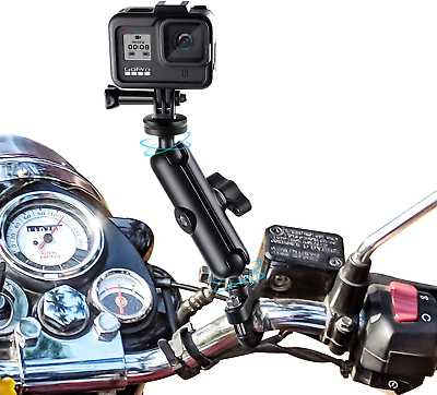 360 Motorcycle Handlebar Mount for Gopro Hero10 9 8 Max 7 6 5 4 Action Camera