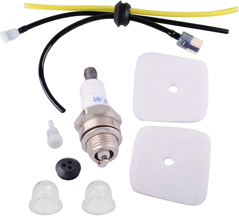 Replacement Parts for Mantis Tiller Cultivator 7222 7222E 7222M 7225 7230 7234 7240 7920 7924-3 Hole Grommet Fuel Line Vent Fuel Filter Spark Plug Primer Bulb Air Filter