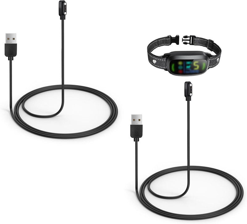 2-Pack Charger Replacement Only for FAFAFROG Dog Bark Collar, Magnetic Charging