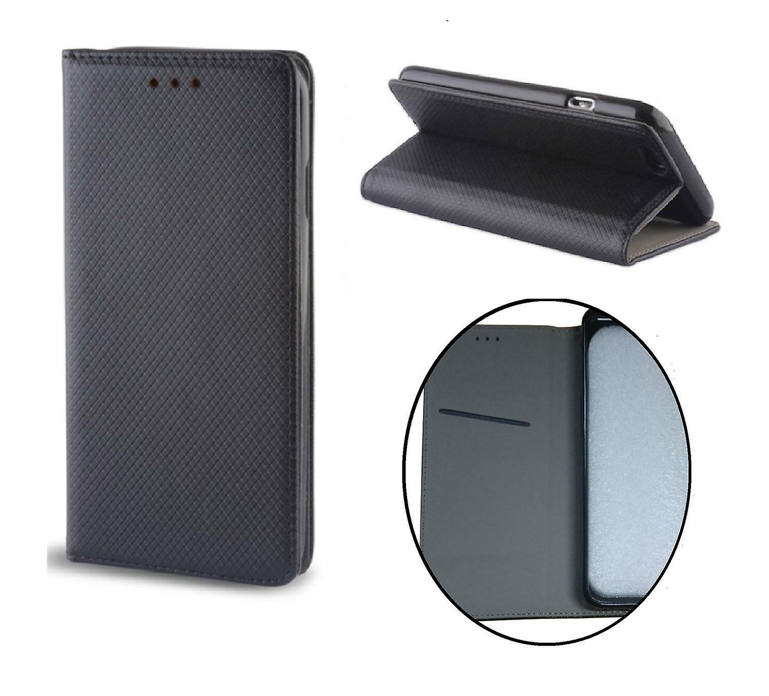 Handy Tasche für HTC U11 Flip Cover Schutzhülle Etui Wallet Black Schale Hülle 