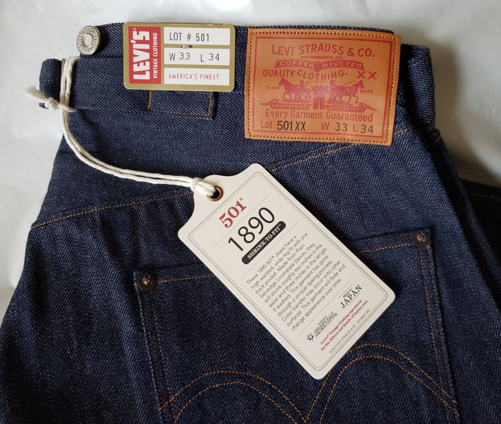 LEVI'S 1890 ® 501 xx LVC Vintage Clothing Selvedge 1933 1937 LEVI'S 1890 ® 501 xx LVC Vintage Clothing Selvedge 1933 1937