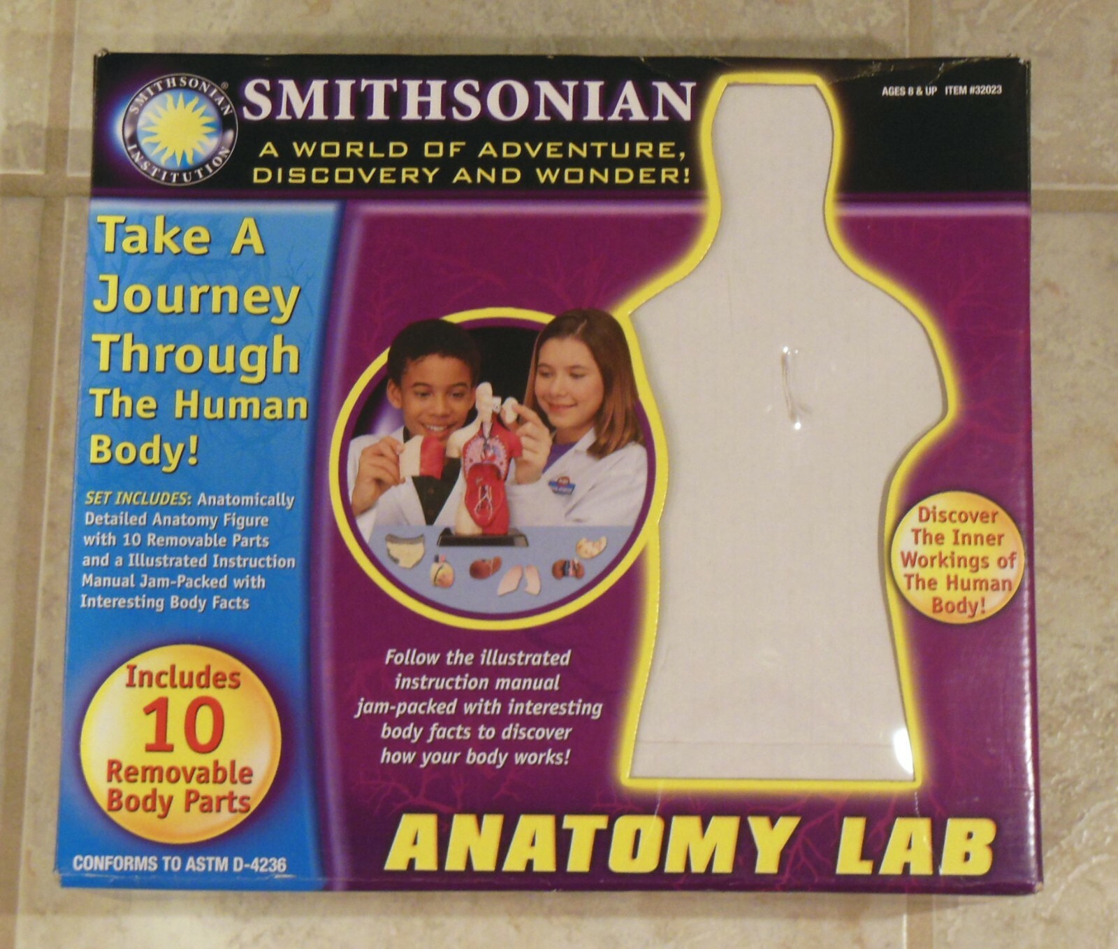 Educational Toy Smithsonian Anatomy Lab with box, Vintage, Human Body Display